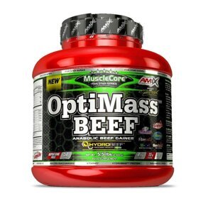 AMIX OptiMass Beef Gainer, Double Chocolate with Coconut, 2500g