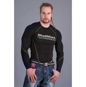 MADMAX Kompresní triko s dlouhým rukávem, XL, černo-zelená
