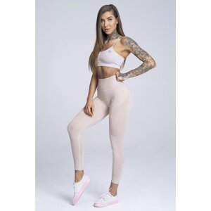 Gym Glamour Legíny bezešvé Beige, L, beige