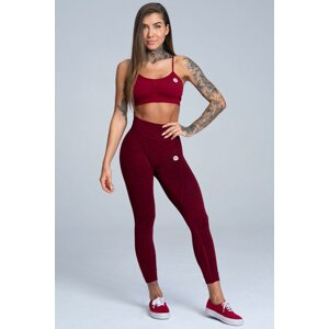 Gym Glamour Legíny bezešvé Bordo Melange, S, bordo