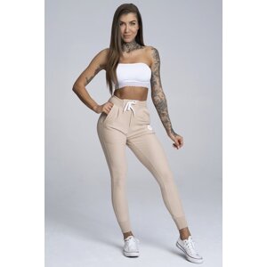 Gym Glamour Tepláky Boyfriend Beige, XS, beige