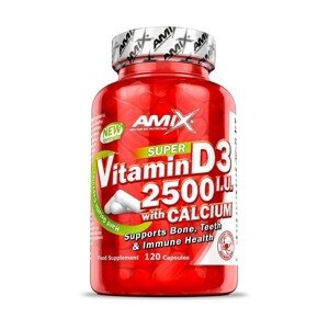 AMIX Vitamin D3 2500 I.U. s vápníkem, 120cps