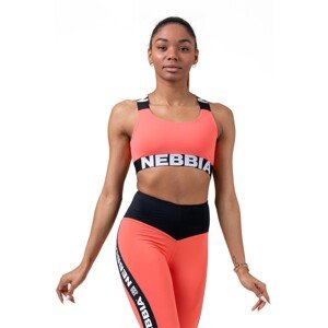 Nebbia Power Your Hero ikonická sportovní podprsenka 535, S, broskvová