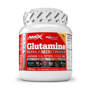 AMIX Glutamine Ultra Amino Power , 500g, Cherry - Berry