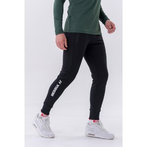 Nebbia Slim tepláky s kapsami na zips “Re-gain” 320 , černá, L