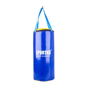 Dětský boxovací pytel SportKO MP9 24x50cm / 5kg  modro-žlutá