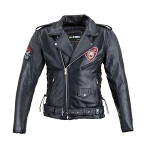 Kožená moto bunda W-TEC Black Heart Perfectis  černá  XL