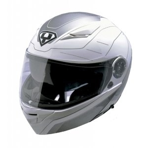 Výklopná moto helma Yohe 950-16  XL (61-62)  White-Grey