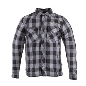 Flanelová košile W-TEC Black Heart Reginald s aramidem  šedo-černá  S