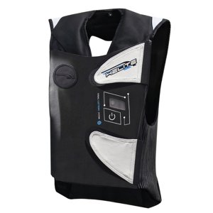 Závodní airbagová vesta Helite e-GP Air, elektronická  černo-bílá  L rozšířená