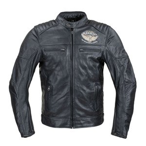 Pánská kožená bunda W-TEC Black Heart Wings Leather Jacket  černá  M