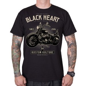 Triko BLACK HEART Motorcycle  3XL  černá