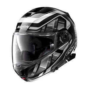Moto helma Nolan N100-5 Plus Starboard N-Com P/J  Glossy Black  L (59-60)