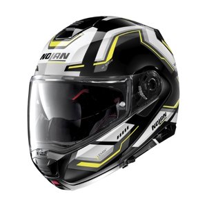 Moto helma Nolan N100-5 Upwind N-Com P/J  Glossy Black  XXL (63-64)