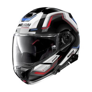 Moto helma Nolan N100-5 Upwind N-Com P/J  Glossy Black-Blue-Red  M (57-58)