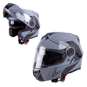 Výklopná moto helma W-TEC Vexamo  S (55-56)  černo-šedá