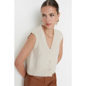 Trendyol Stone Soft Texture Tricot Sweater