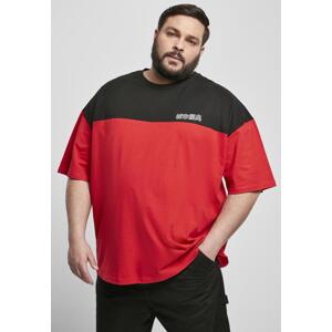 Oversized Color Block Logo Tee Cityred/black