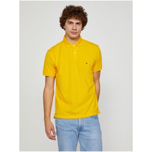Žluté pánské polo triko Tommy Hilfiger - Pánské