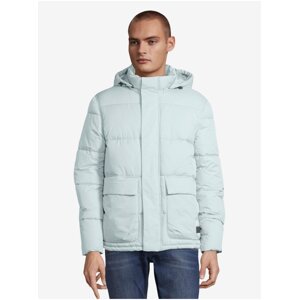 Světle modrá pánská prošívaná bunda Tom Tailor Denim Clean Puffer - Pánské