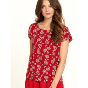 Červené květované tričko Tranquillo - Dámské