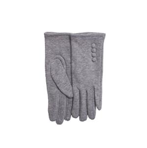 Světle šedé rukavice s knoflíky