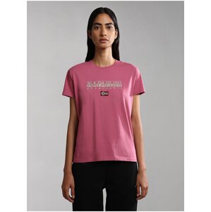 Tmavě růžové dámské tričko NAPAPIJRI - Dámské