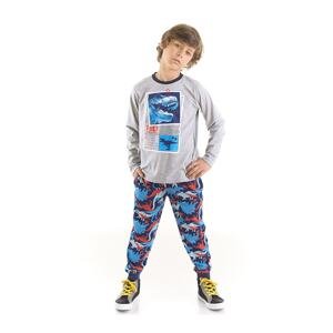 Mushi T-rex Info Boys' T-Shirt Camouflage Pants Set