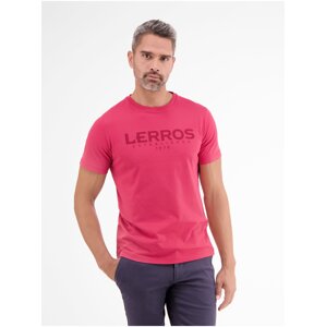 Růžové pánské tričko LERROS - Pánské