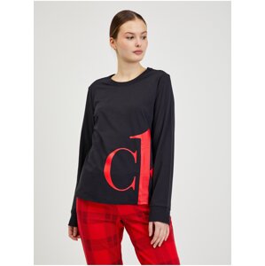 Černé dámské tričko na spaní Calvin Klein Underwear