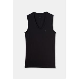 Dagi Black Combed Cotton V-Neck Sleeveless Men's Undershirt