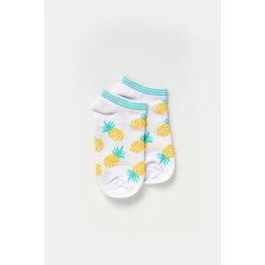 Dagi Ecru Pineapple Bootie Socks