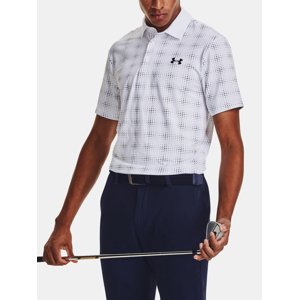 Under Armour Tričko UA Playoff 3.0 Printed Polo-WHT - Pánské