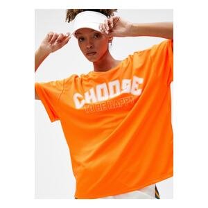 Koton Crew Neck Plain Orange Women's T-shirt 3sak10029nk