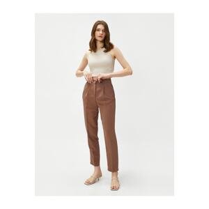 Koton Cigarette Pants with Pockets Pleated Modal Mixture