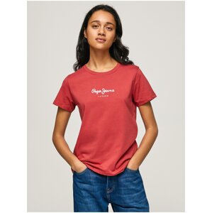 Červené dámské tričko Pepe Jeans - Dámské