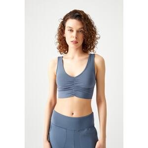 LOS OJOS Anthracite Lightly Supportive Lined Crop Top Bustier
