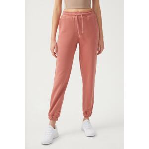 LOS OJOS Women's Dusty Rose Cuff Elastic Jogger Sweatpants