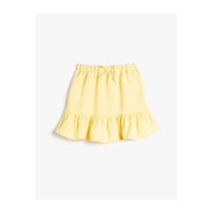 Koton Mini Skirt Ruffled Modal Fabric with Elastic Waist