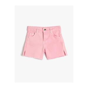 Koton 3skg40067ad Girls' Denim & Canvas Shorts Pink