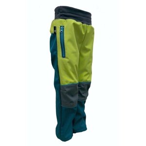 Letní softshellové kalhoty - petrolejovo-zelené