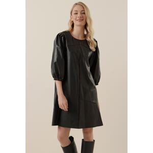 Bigdart 2363 Faux Leather Dress - Black