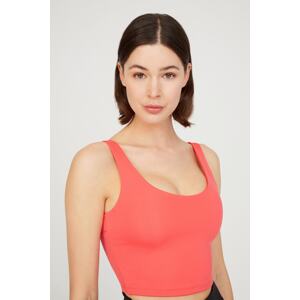 LOS OJOS Coral Lightly Support Back Detail Covered Crop Top Bustier