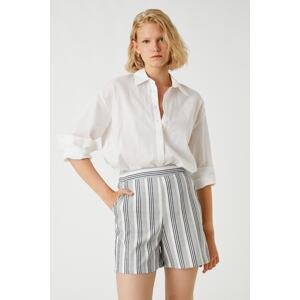 Koton Women's White Patterned Shorts & Bermuda