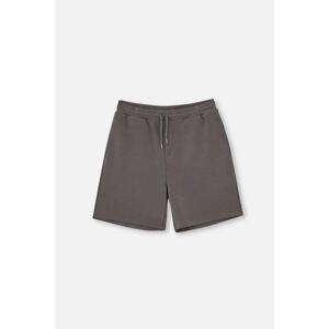 Dagi Gray Modal Elastic Waist Shorts with Back Pocket Detail