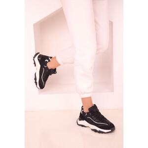 Soho Black and White Women's Sneakers 18110