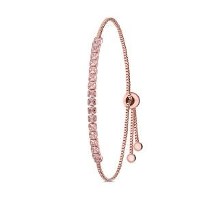 Polo Air Women's Adjustable Thin Baguette Watertrack Bracelet with Zircon Stones.