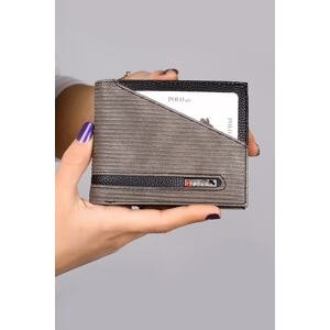 Polo Air Line Pattern Men's Wallet Gray