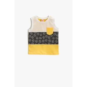 Koton Baby Boy Ecru Patterned Singlet