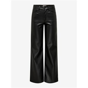 Černé dámské koženkové kalhoty ONLY Madison - Dámské